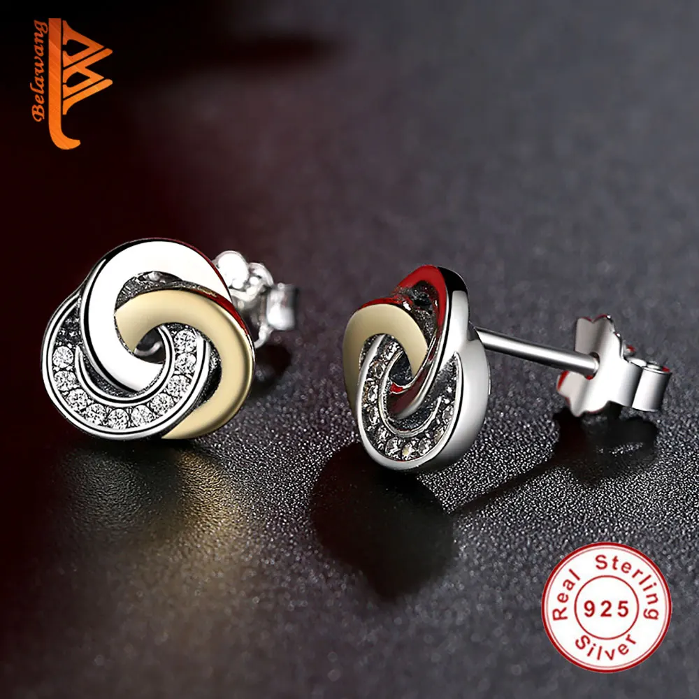 Мода Настоящее 925 стерлингового серебра ювелирные изделия золотистого и