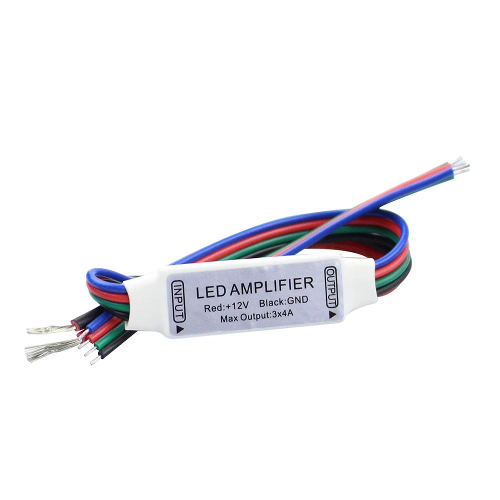 4 pin 12 В 12А Мини Портативный LED RGB Усилитель контроллер для 5050/3528 SMD светодиодные