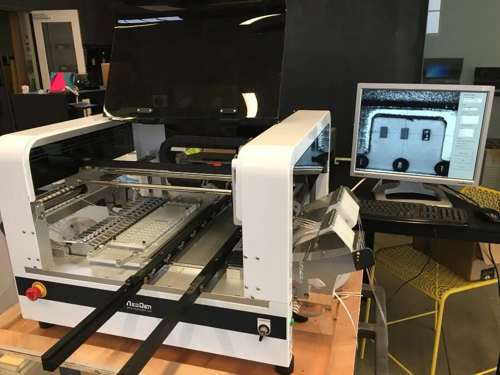 Electronics benchtop smt pick and place machine for PCB mounting vision system 4 heads small batch production | Инструменты