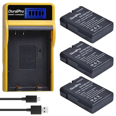 3 Battery Set 1200 мА/ч, EN-EL14 RU EL14a Батарея+ ЖК-дисплей USB Зарядное устройство для Nikon D3100 D3200 D5100 D5200 DF P7000 P7100 P7200 P7700 P7800 Камера - Color: 3 Battery Set