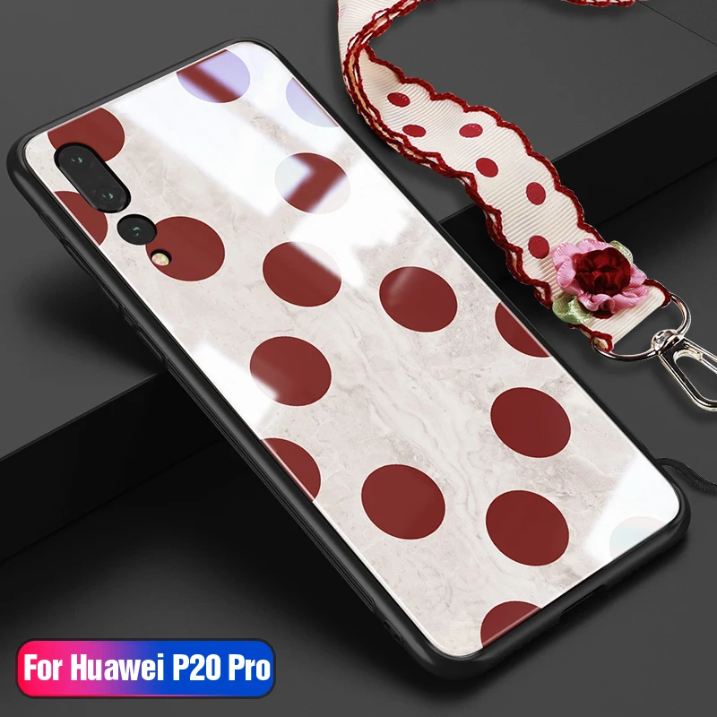 

For Huawei P20 Case P20 Pro nova 2s 3e Glass Case Vpower painted Smooth Back Tempered Glass Cases Protector Cover P 20 Pro Shell