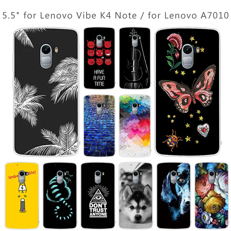 for Lenovo Vibe K4 Note K 4 Case Cover A7010/Vibe Soft TPU Slim Silicon 5.5 inch Phone Brick Road Coque |
