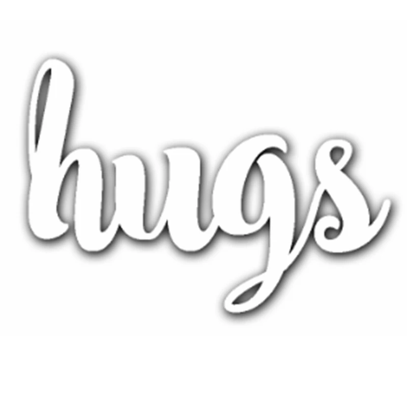 Hugs enhlist слова металлические режущие штампы DIY Скрапбукинг тиснение бумажные карты для ручной работы поставки Diecut