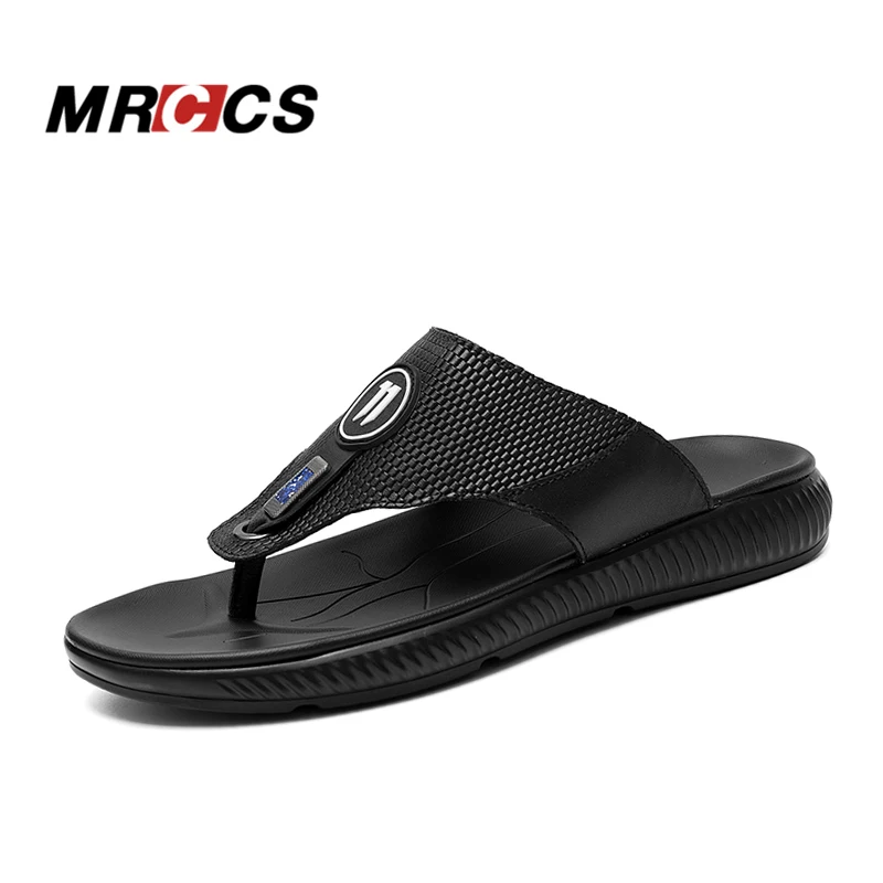 MRCCS/модные мужские шлепанцы из коровьей кожи с натуральным лицевым покрытием