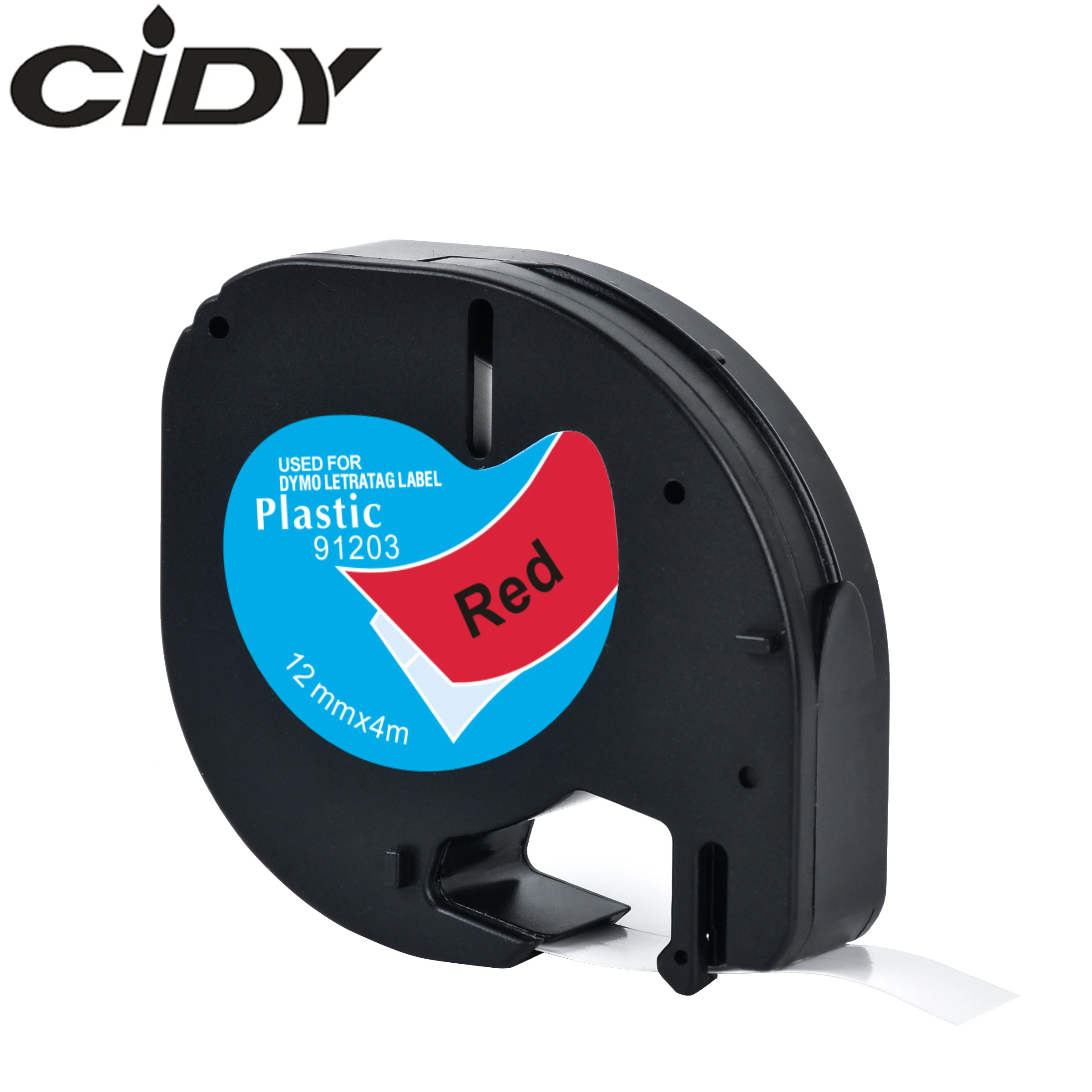 CIDY совместимый 12 мм черный на красном LT 91203 LT91333 91223 59424 для Dymo Letratag пластиковая