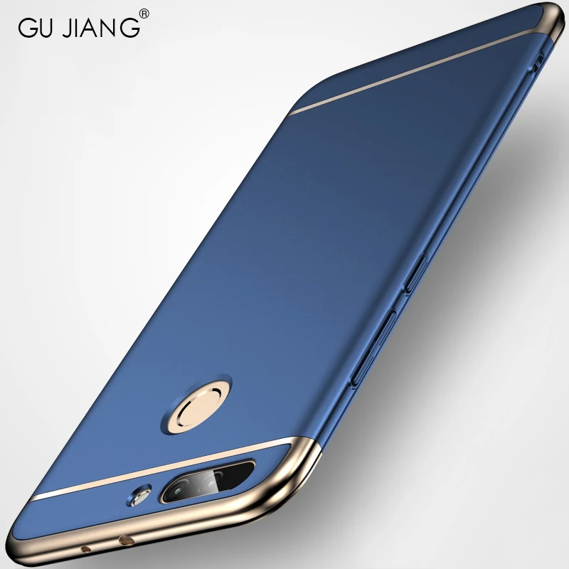 Роскошный чехол GU JIANG 3 в 1 с полным покрытием легкий матовый защитный для Huawei Honor V9