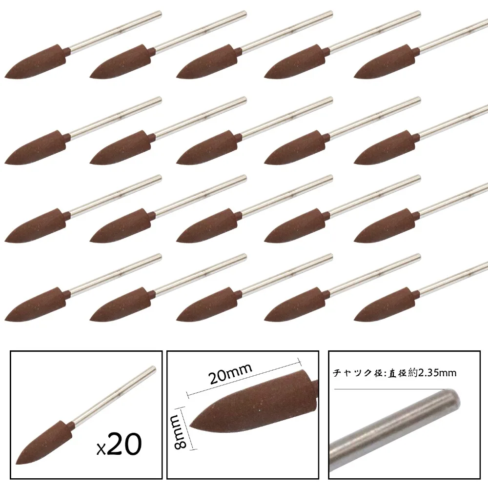 Фото Rubber Rotary Tools Polishing Burr Dremel Diamond-in-rubber Emery Polishing Bit Set - Fits Dremel - Metal, Glass, Stone, Tile №5