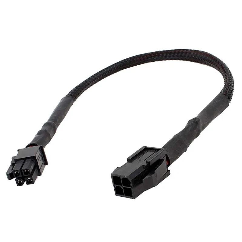 Удлинительный кабель питания для ЦП с рукавом ATX 4 Pin P4 Male к Female|Сетевые шнуры и