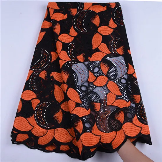 As Picture Latest African Cord Lace Fabric With Stones Embroidery Mesh Tulle Lace Fabric High Quality Nigerian Lace For Wedding Dress 1639 - Цвет: As Picture