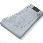 HCXY брендовые летние высококачественные мужские льняные брюки, мужские повседневные тонкие брюки, мужские брюки 2021 38, размера плюс