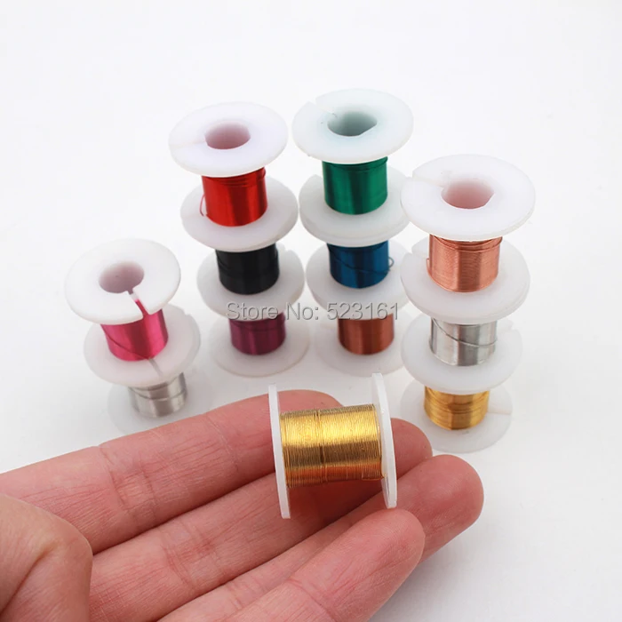 Медная проволока для бисероплетения 0 3 мм 2 75 м/рулон (2 м * 12)|wire spool|beading wiredead soft wire |