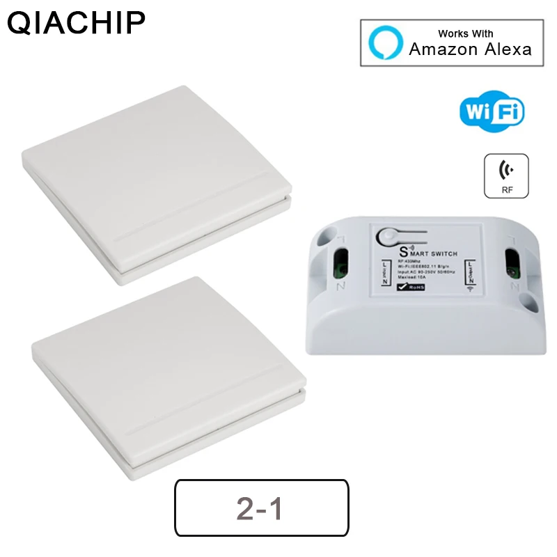 QIACHIP Wi Fi Беспроводной настенный светильник переключатель умный дом пульт