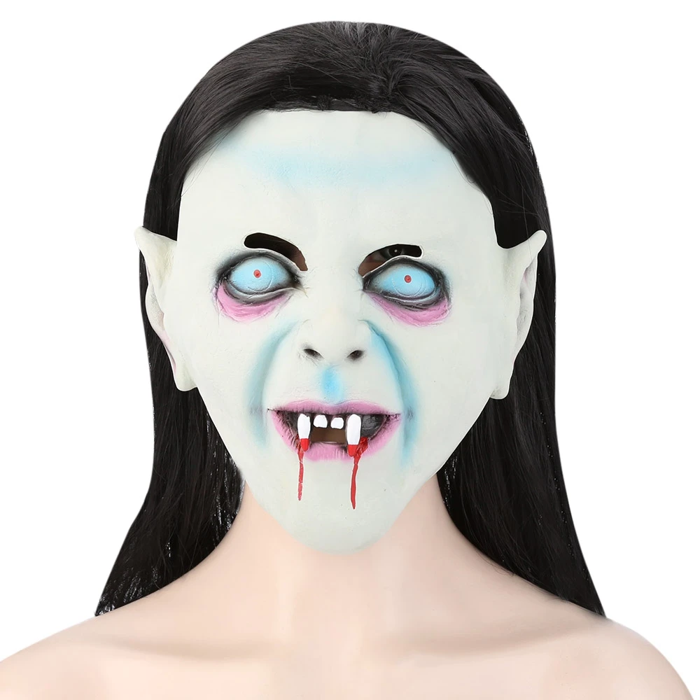 Латексная Маска ужасов с париком для груда Садако Ghost Figur свободный размер
