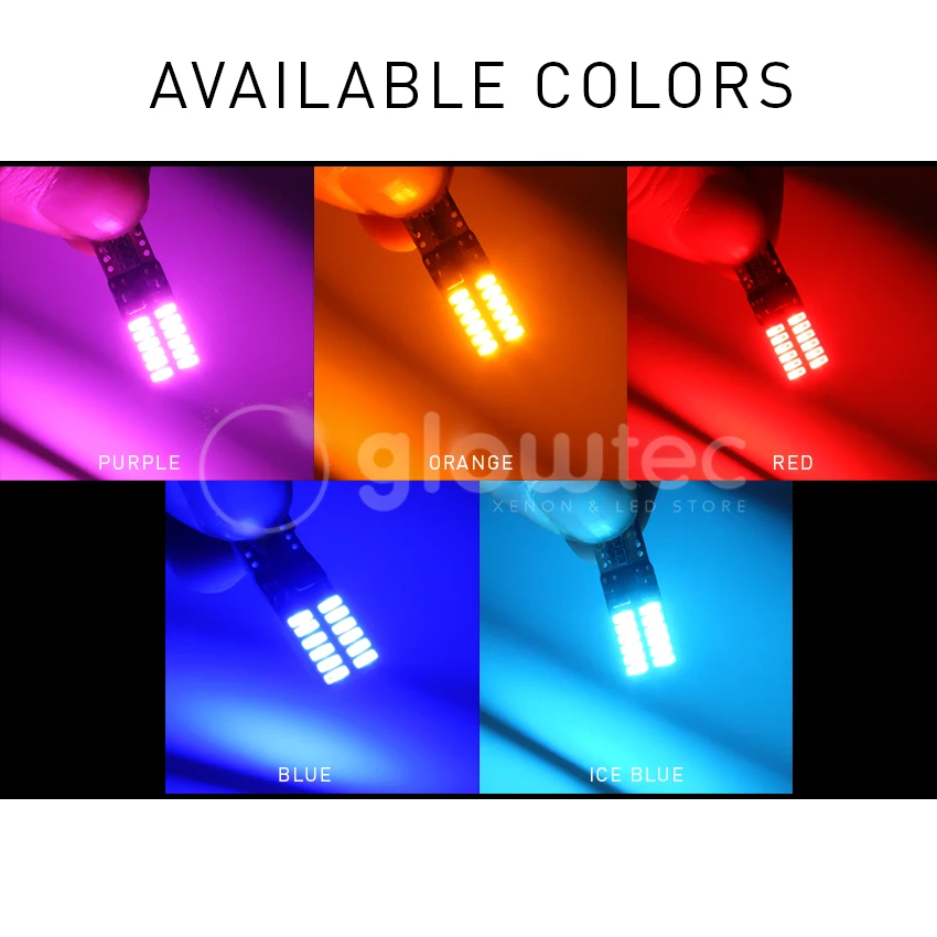 10 шт. автомобильные светодиодсветодиодный лампы CANBUS T10 24smd 3014 12 В|Сигнальная