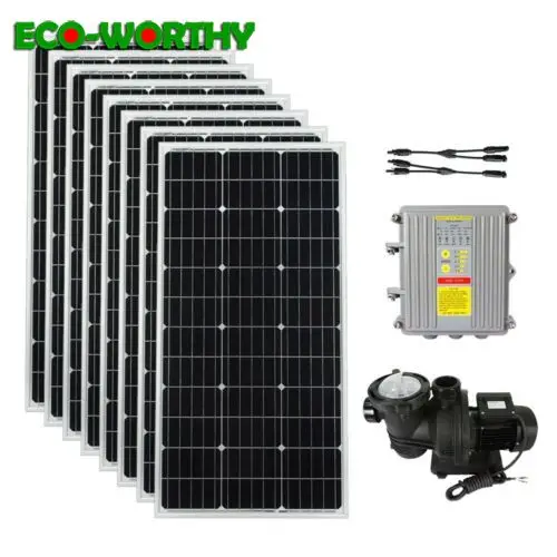 ECOworthy 800 Вт Панель солнечной энергии и 500 48В насос для плавательного бассейна с