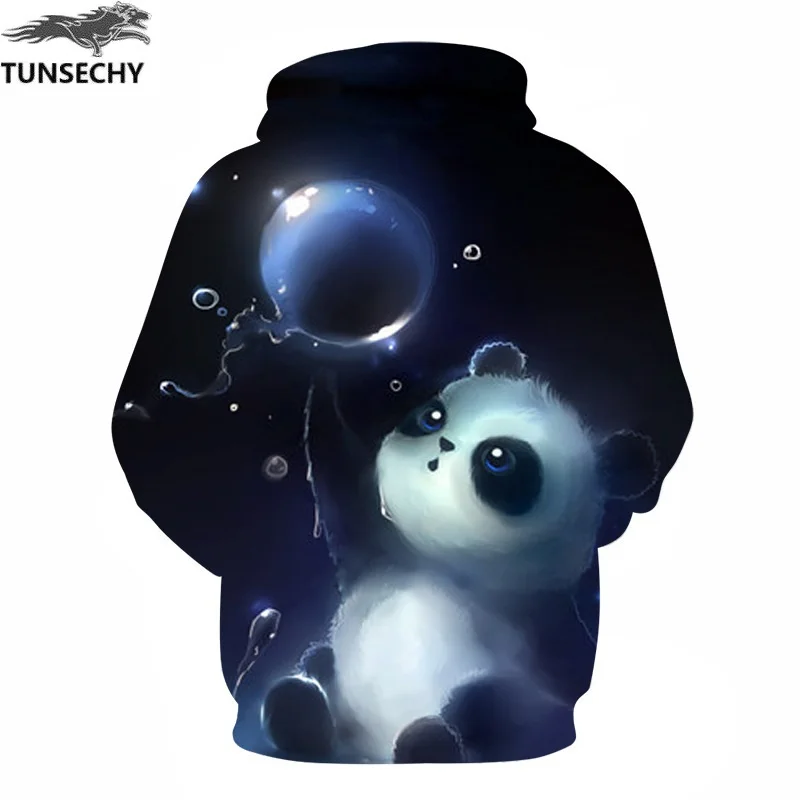 TUNSECHY Модные мужские толстовки с капюшоном 3D принтом волка для мужчин/женщин