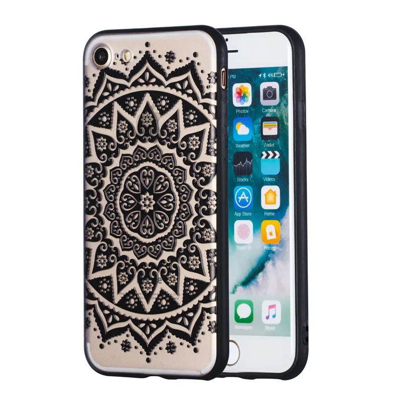 Модный розовый сексуальный цветочный чехол для iPhone 6, 6 S, 5, 5s, SE, 6 PLus, задняя крышка с цветком, PC+ TPU, чехол для iPhone на X 8, 7