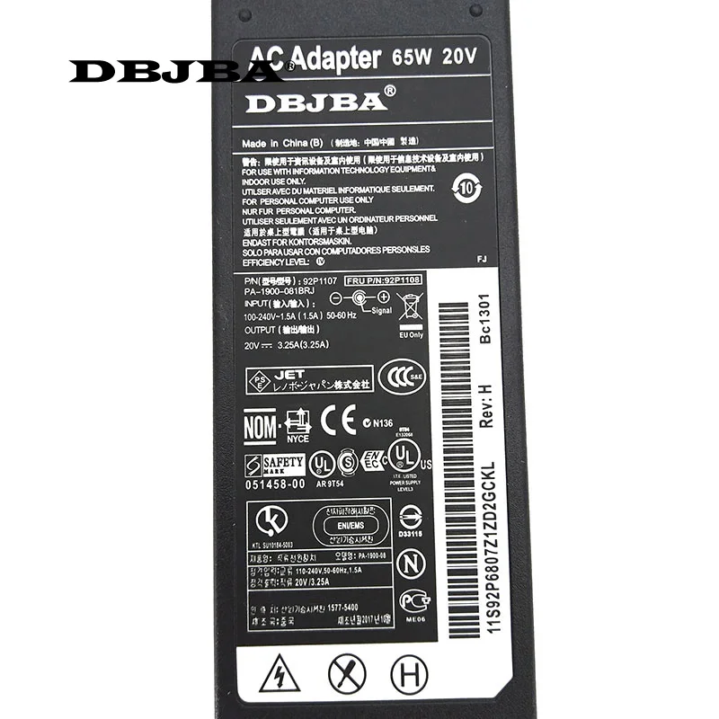 Ноутбук Мощность AC адаптер питания для lenovo ThinkPad R400 R500 R60 R60i R61 R61 2508X61 7732 R61 Z61m Z61p 7733 R61 7734 Зарядное устройство