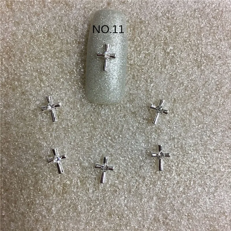 

10 pcs/bag Golden New Style A Diamond Jewelry Silve White And AB Diamond 3d Nail Art Decoration Ornament Nail Sticker NO.11 NO12