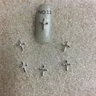 Украшения для ногтей, золотистые, серебристые, белые и АВ, 10 дюймов, шт.пакет