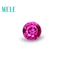 mele natural red ruby loose gemstone for jewelry diy making3mm 0 12ct round cut pigeon blood lost stone wiht high quality
