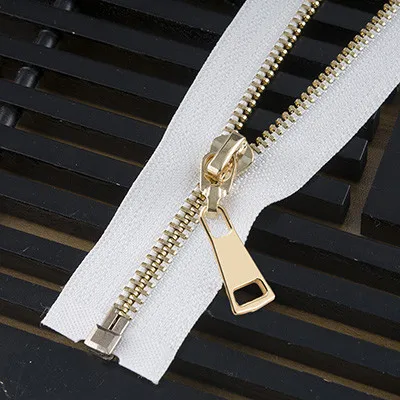 GWhite Meetee 1/5 шт. 85 см 5# разъемная застежка-молния металлическая молния с открытым концом Авто замок с украшением в виде пряжки на молнии, самодельный сумок пуховик Одежды Портной Швейные Материал ZA020 - Цвет: GWhite