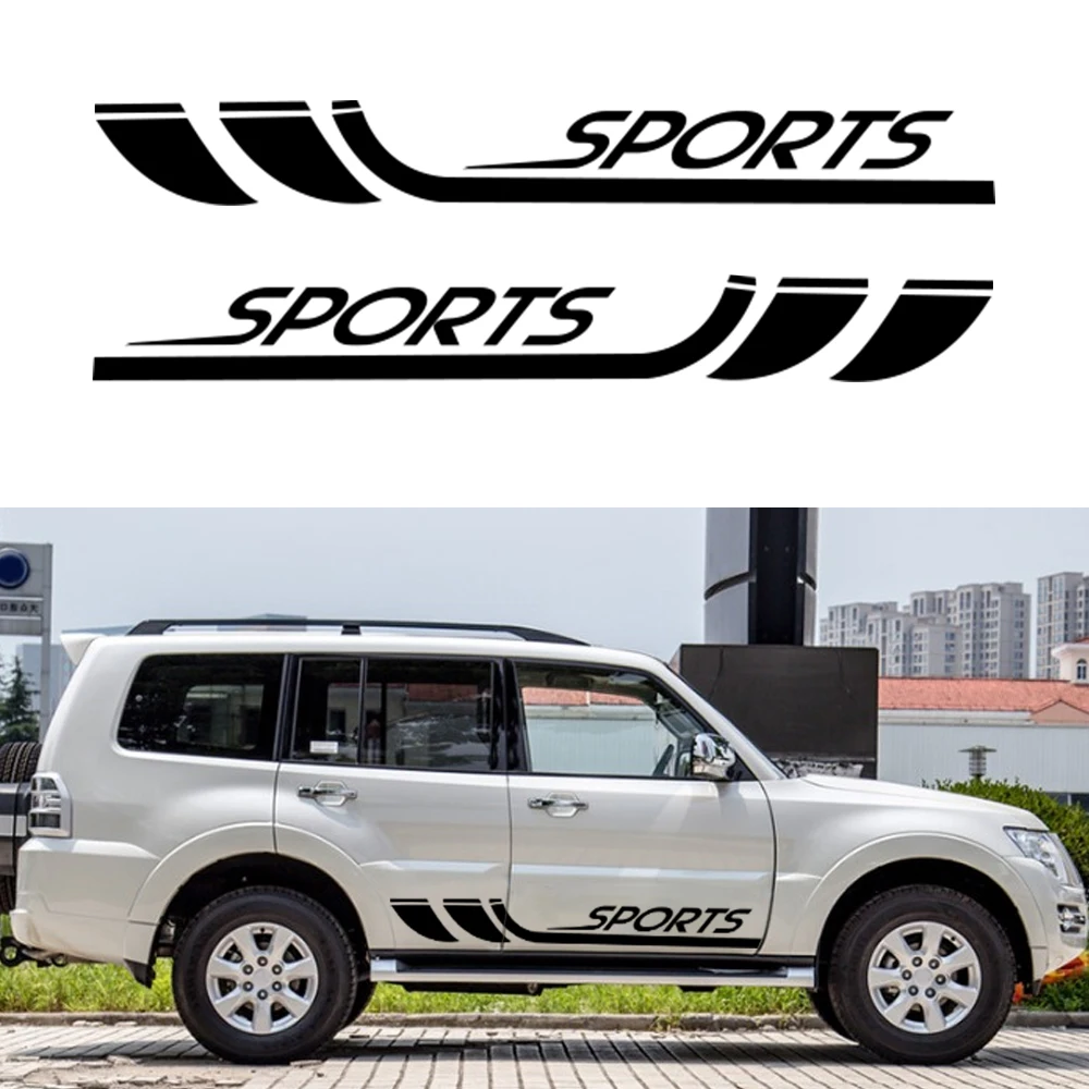 Наклейки для Mitsubishi Pajero наклейки на боковые кузова автомобиля юбку с боковыми
