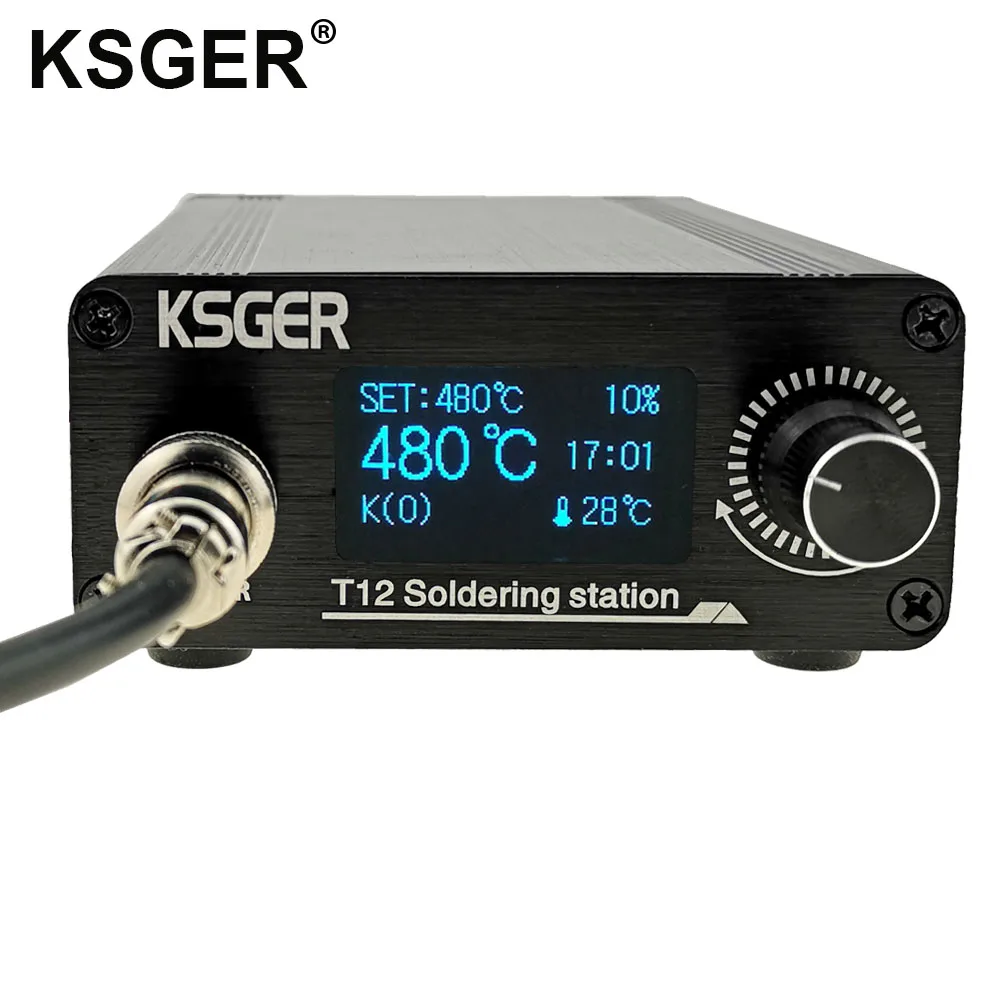Паяльная станция KSGER T12 STM32 V2.1S паяльный инструмент с OLED контроллером наконечники