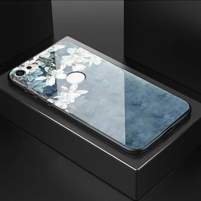 Vintage Flowers Case For Smartisan Nut U3 Pro PC+Tempered Glass Patterned For Smartisan Nut U3Pro Cases Silicone Edge Cover - Цвет: A11