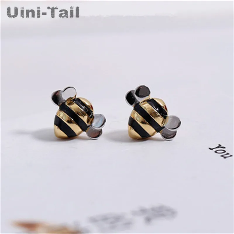 Uini Tail хит продаж новые серьги в виде пчелы из стерлингового серебра 925 пробы