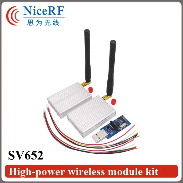 Free Shipping-2PCS SV652 500mW 470MHz TTL interface Wireless Radio Module+2PCS Rubber antennas+1Piece USB Bridge board