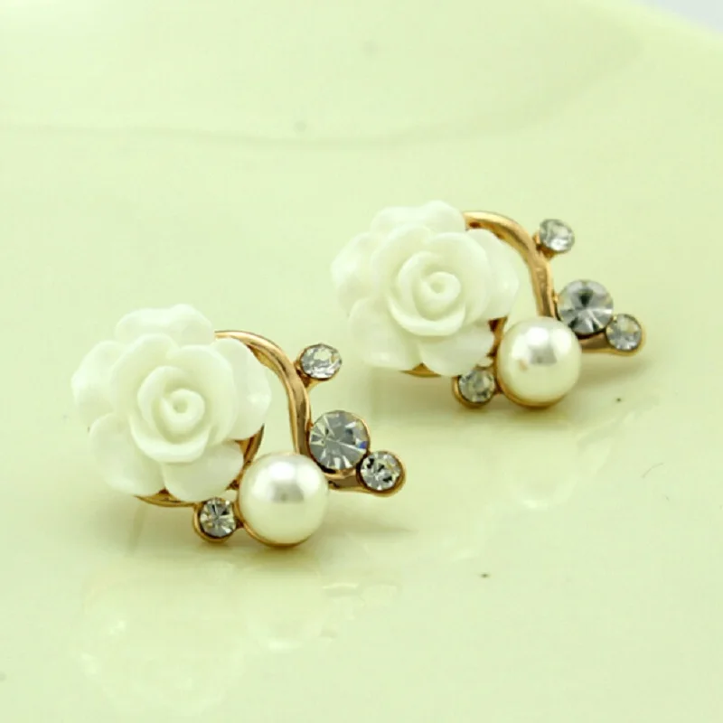 Модные ювелирные изделия новые серьги для женщин корейский стиль розовая роза