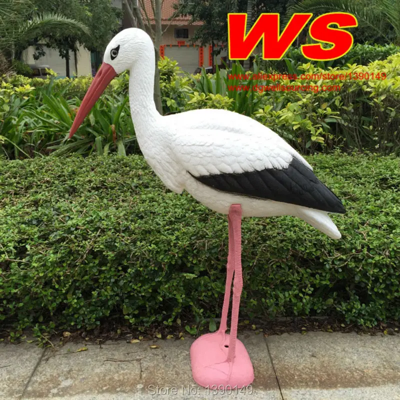 Beautiful Decorative For Your Fantastic Garden Yard Plastic Stand Bird Animal Outdoor Landscape Lawn ornament Artifical Crane |