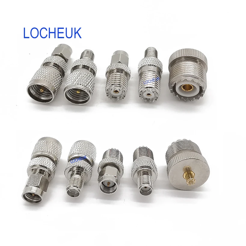 20 тип набора UHF PL259 SO239 мини UHF адаптер комплекты UHF к SMA/BNC/MCX/FME/F/TNC/Mini UHF радиочастотный коаксиальный радиоприемник адаптер Соединительный комплект