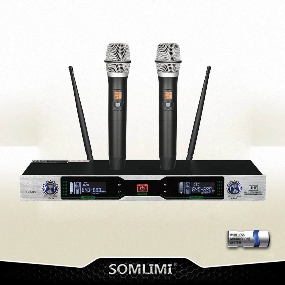 

New High Quality Professional UHF TS-5300 Handheld Wireless Microphone professional lavalier clip microphone headset
