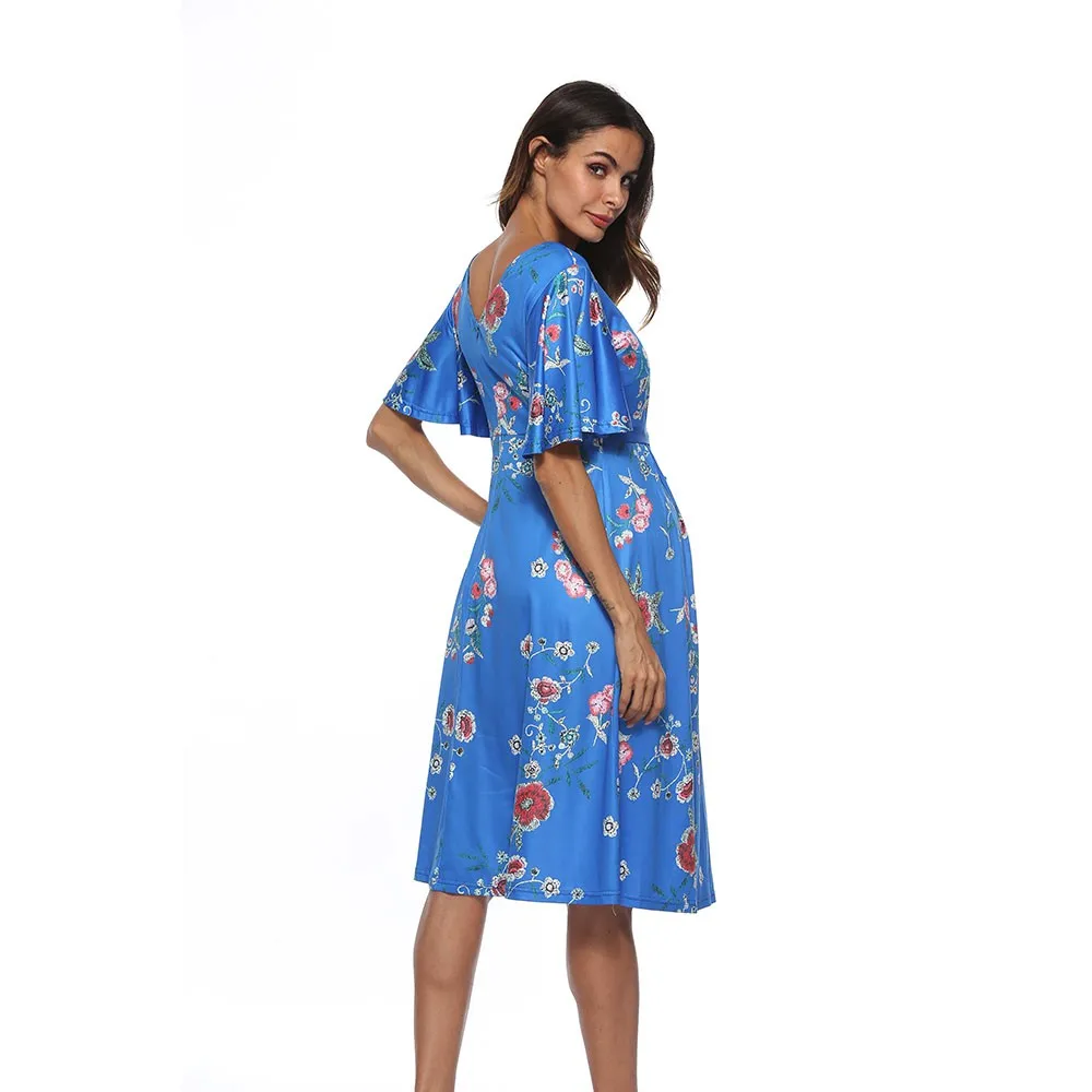 SAGACE Одежда для беременных платья Повседневное платье с цветочным рисунком