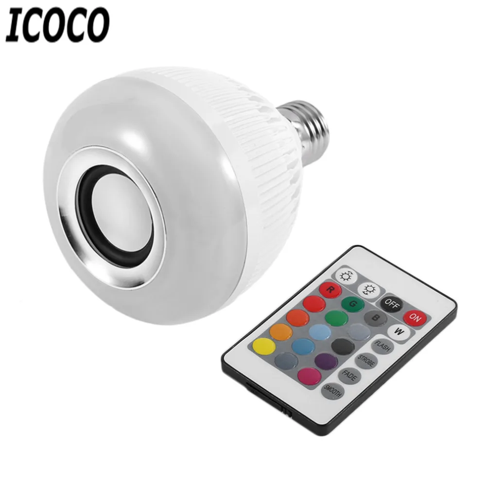 ICOCO 2017 умный беспроводной Bluetooth 12 Вт 28 LED стерео аудио динамик RGB цветная