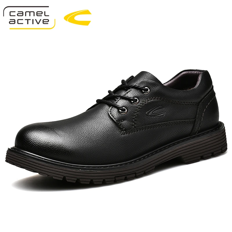 Мужские брендовые оксфорды Camel Active коричневые Формальные туфли из натуральной