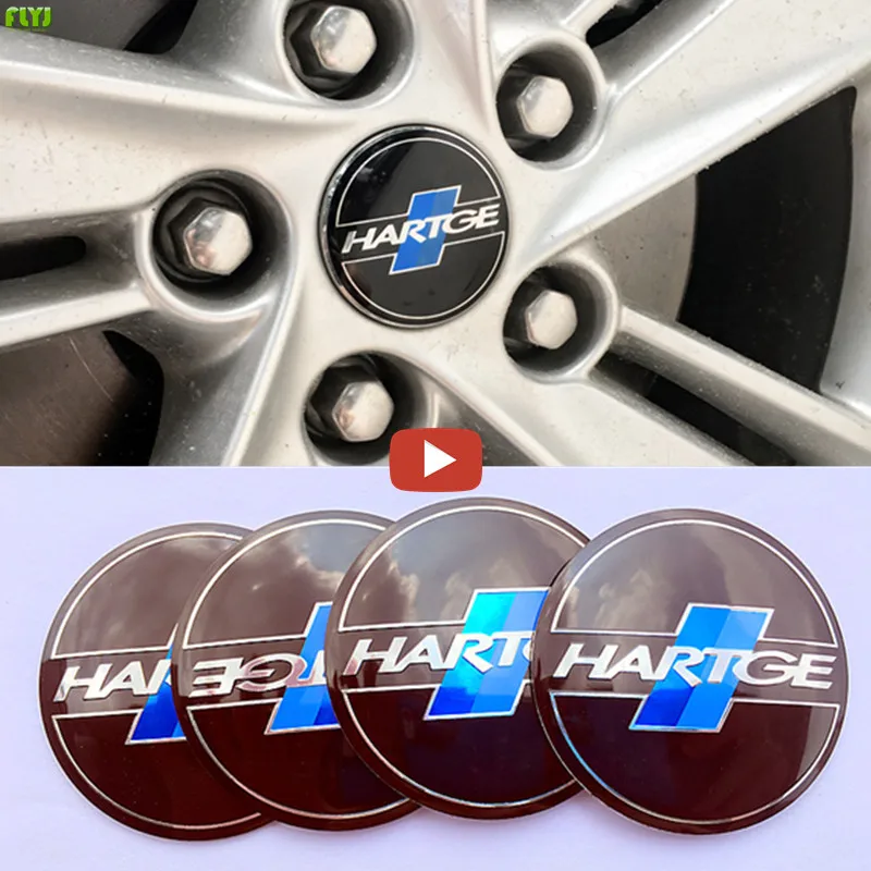 FLYJ 4 шт. автомобильные наклейки на колесо ступицы крышки этикетка эмблема наклейка Стайлинг для BMW HARTGE E46 E39 E90 E36 E34 F10 F15 E53 X5 X6 X1 X3