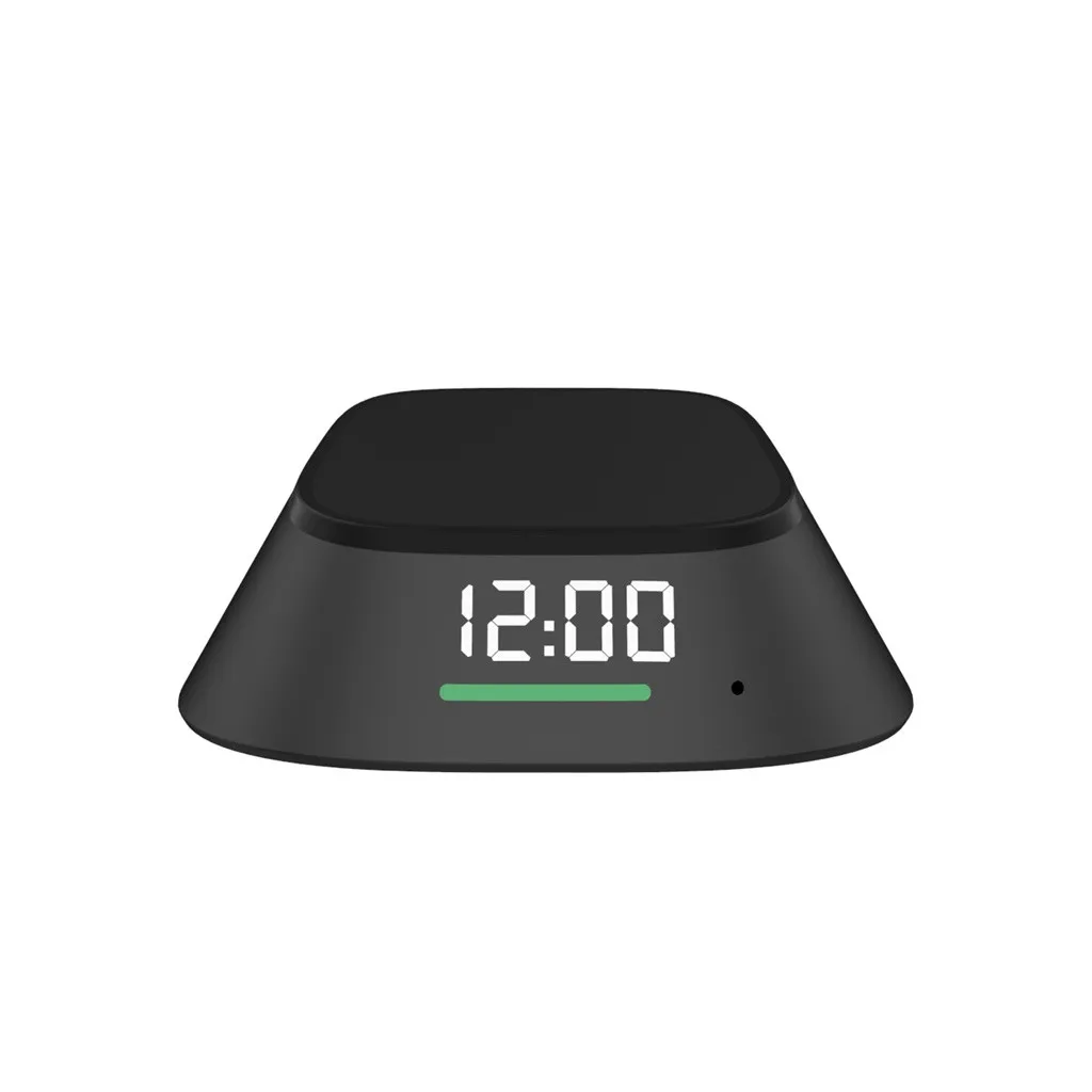 Беспроводной телефон зарядное устройство Зарядная база светодиодный часы для IPhone Xs samsung S10 type-C шнур питания для всех Qi enab светодиодный Android устройств