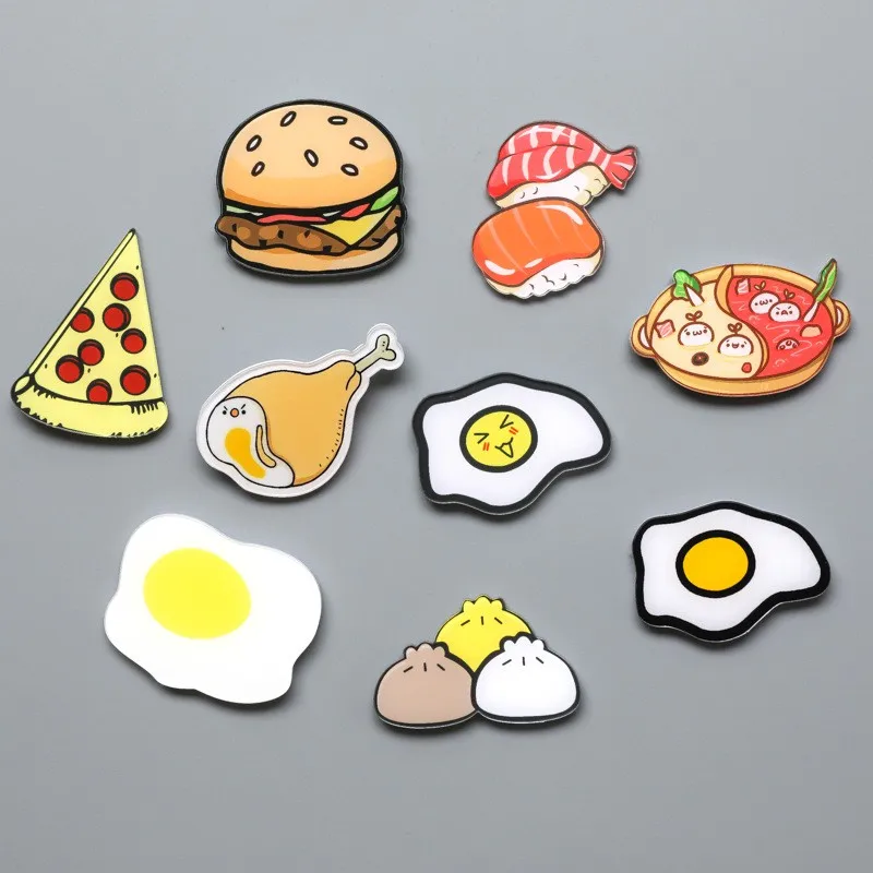 1 шт. Симпатичные Мультяшные пищевые яйца акриловый материал магниты на