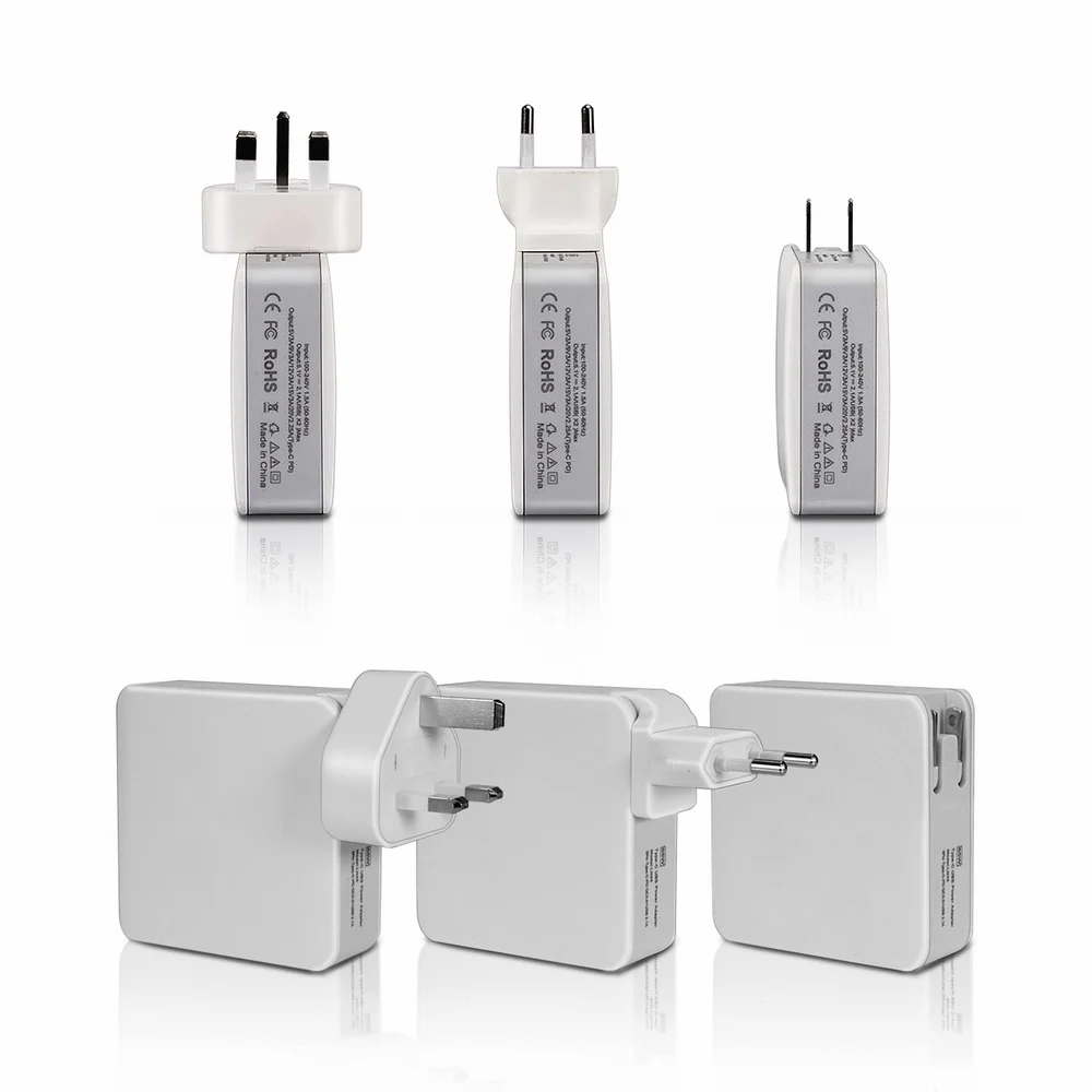 Portefeuille Универсальное зарядное устройство 65 Вт USB PD питание для дома настенное