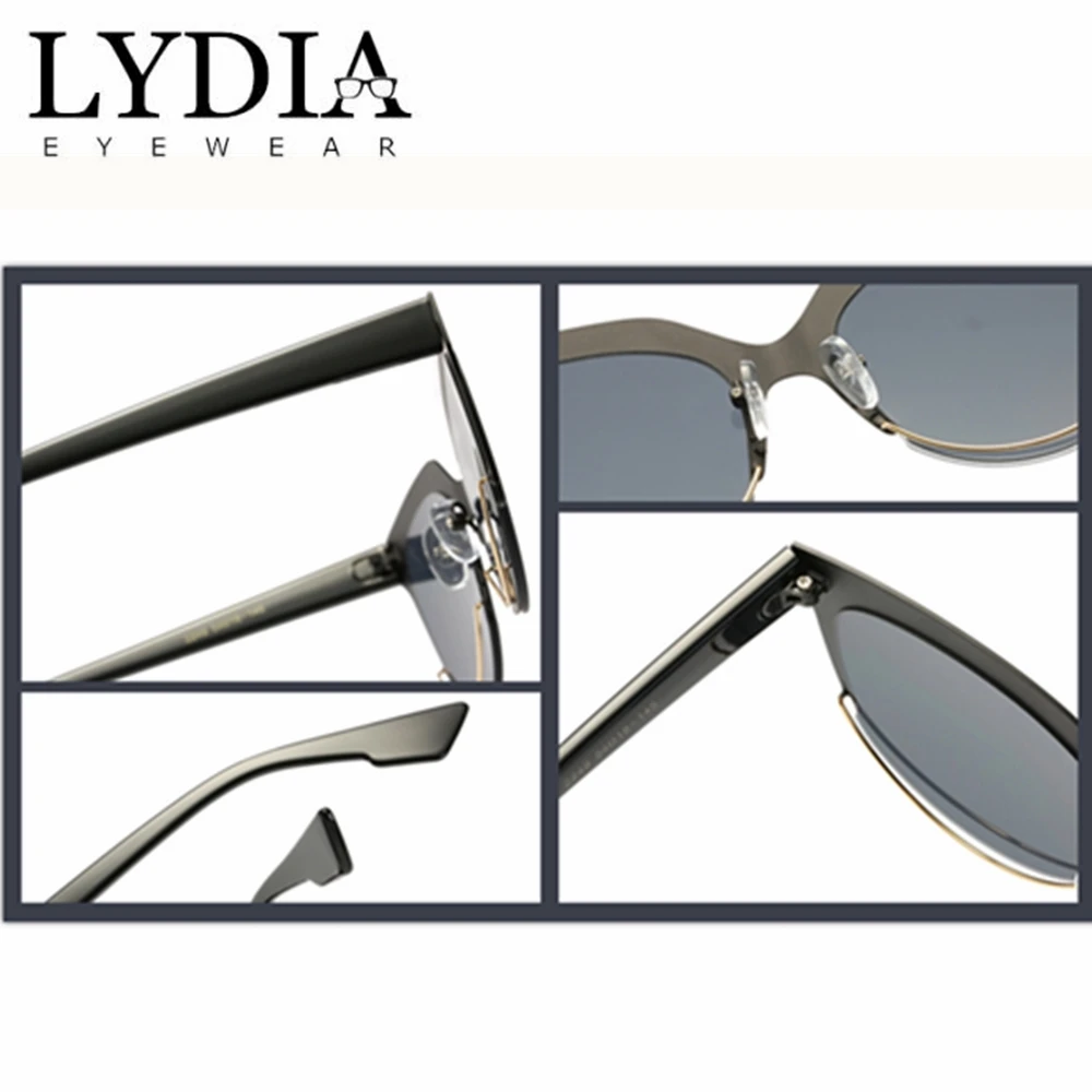 Солнцезащитные очки женские Круглые зеркальные розовое золото L2249CJ 2018 |