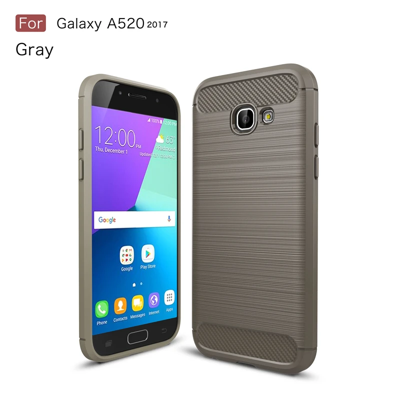 Для samsung Galaxy A5 2017 чехол Чехол из углеродного волокна для телефона мягкий TPU