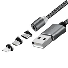 Светодиодный магнитный USB-кабель для iPhone 12 mini xr Xs Max 8 7, кабель USB Type-C Micro USB для Samsung, Xiaomi, Huawei P20 lite, p30