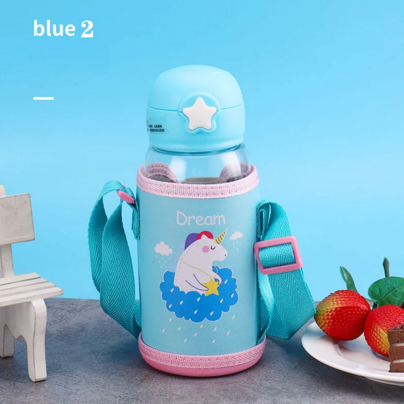 Детская бутылка для воды BPA бесплатная пластиковая чашка с соломинкой детский