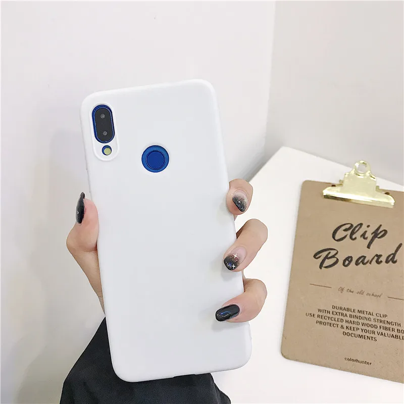 white Силиконовый чехол для xiaomi redmi note 6 pro 7 8 5 5a prime s2 mi 8 9 se mi 8 a2 lite a3 милый мягкий ТПУ чехол ярких цветов - Цвет: white