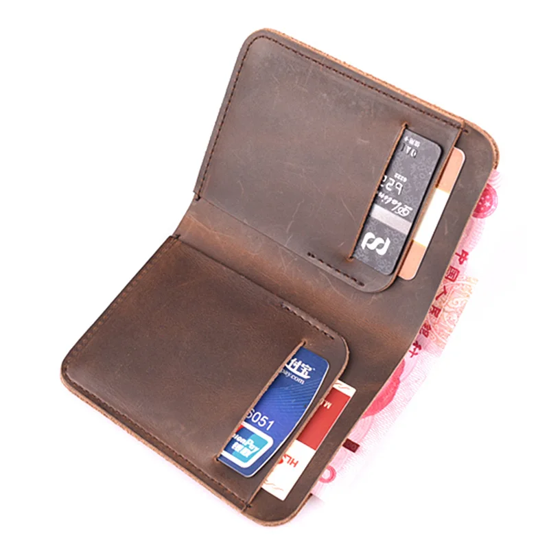 Мужской кошелек ручной работы из натуральной кожи мужской коровьей Crazy Horse Carteras