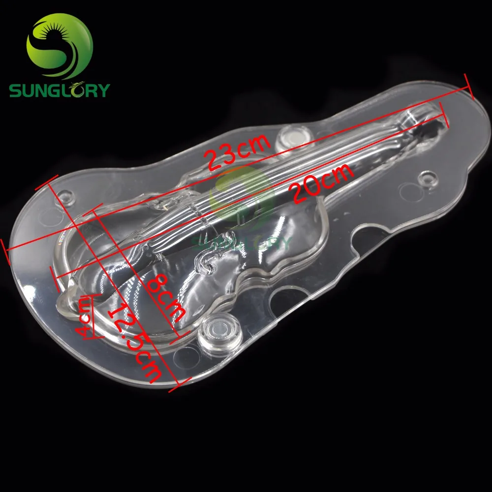 DIY 3D гитара шоколадная Форма пластик Поликарбонат домашний стерео музыкальный