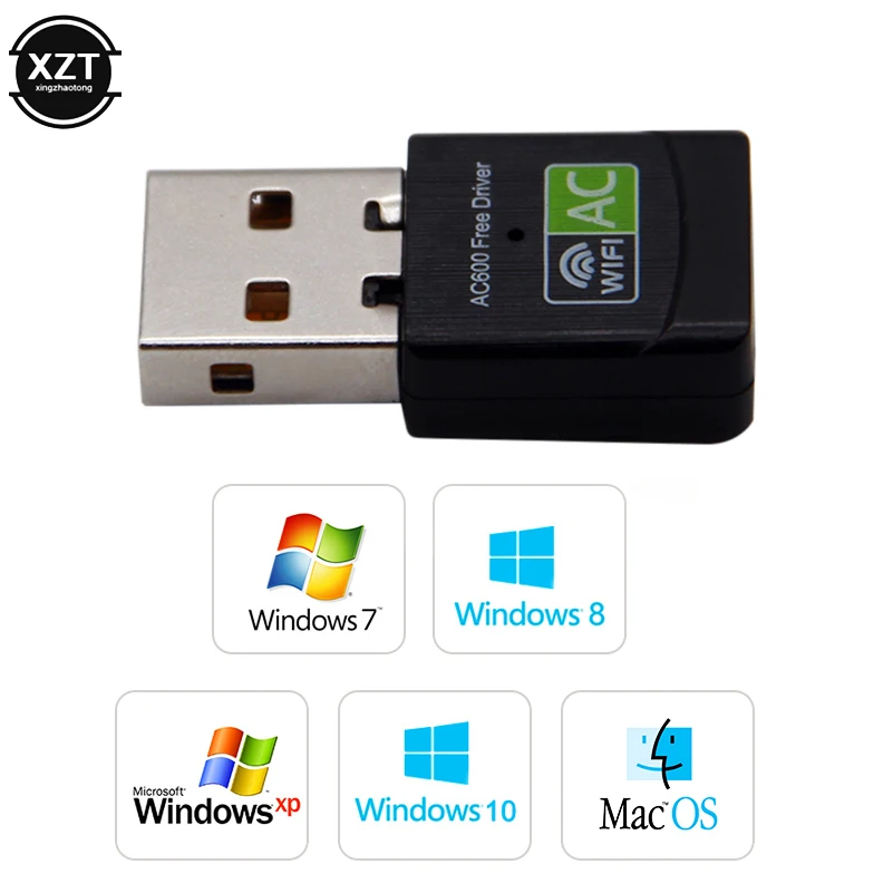 Сетевая карта USB Wifi адаптер Lan 150 600 Мбит/с Бесплатная антенна-Драйвер AC приемник ПК
